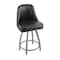 Holland Bar Stool Co Grizzly 25" Swivel Counter Stool, Nickel Finish, Black Vinyl Seat 84025ANBlkVinyl - alternate 1